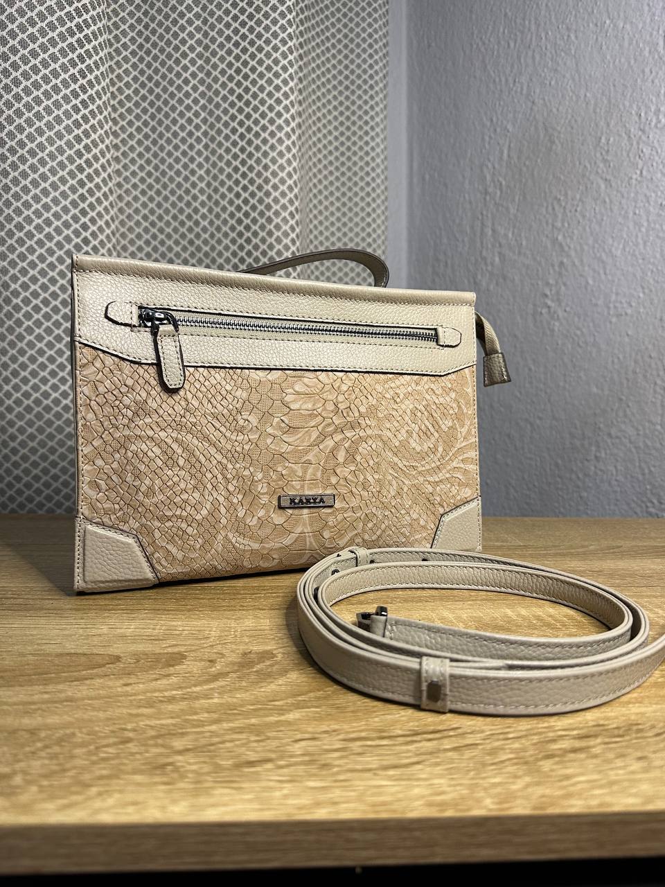 Elegant leather bag "Lace"