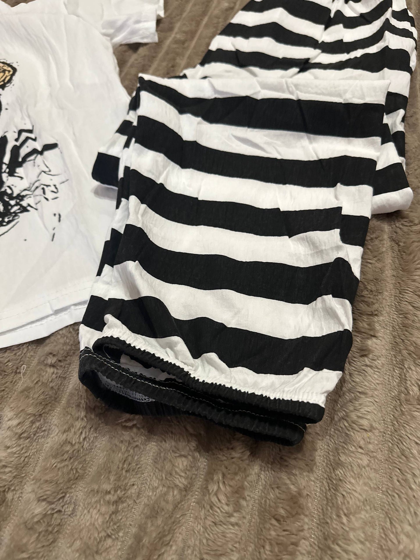 Women’s pajama set with dog print – white & black Cloud Cotton homewear