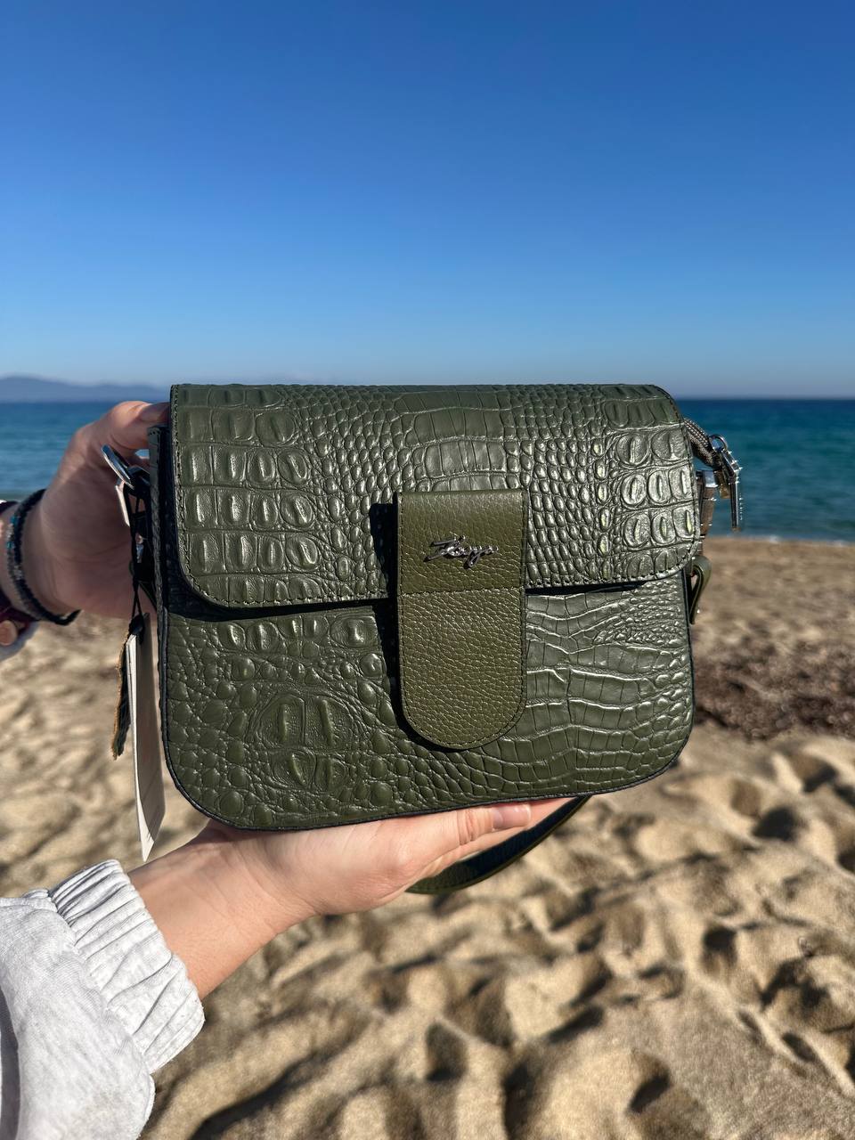 Leather bag KARYA green