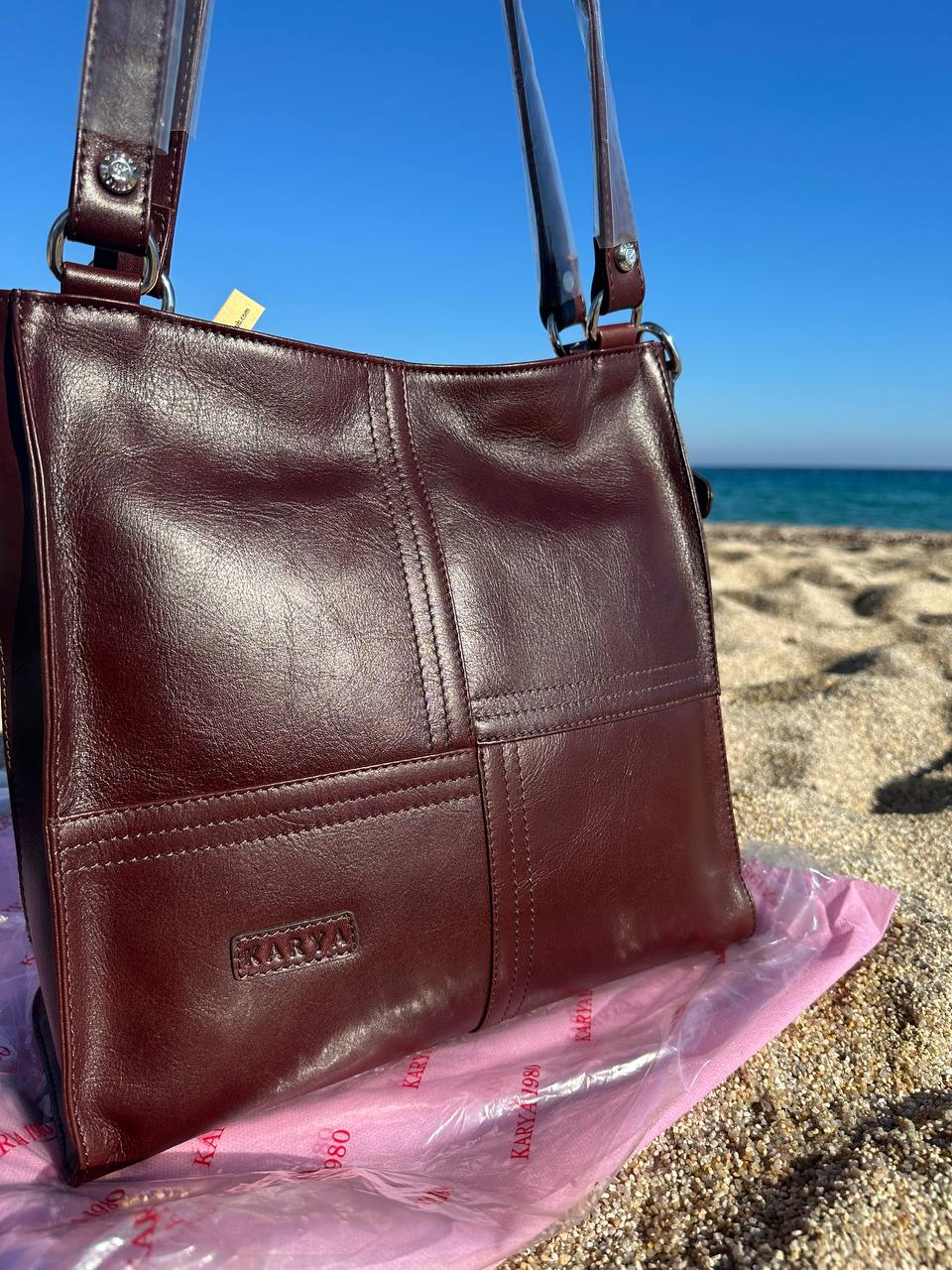 leather bag KARYA chocolate