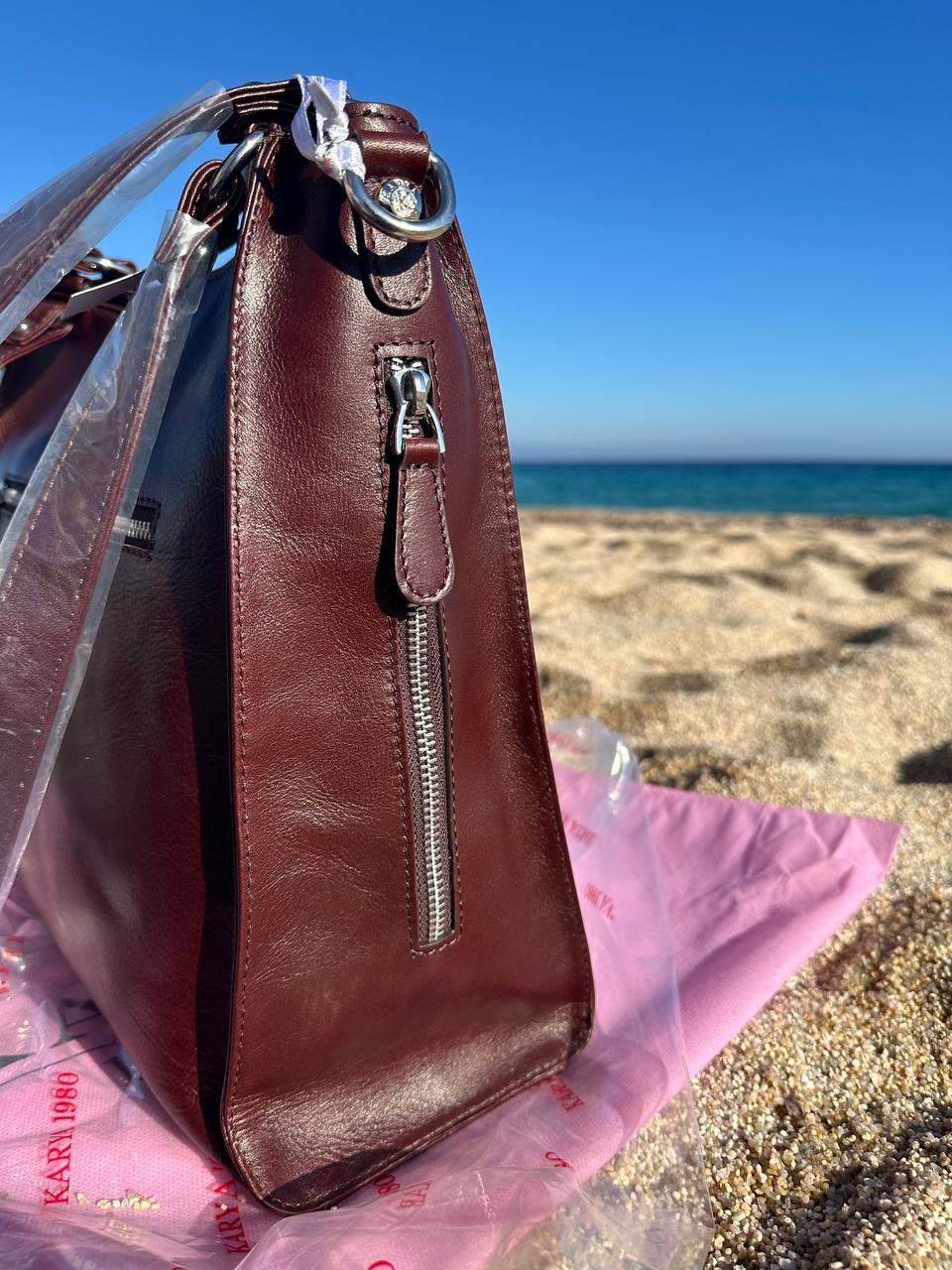 leather bag KARYA chocolate