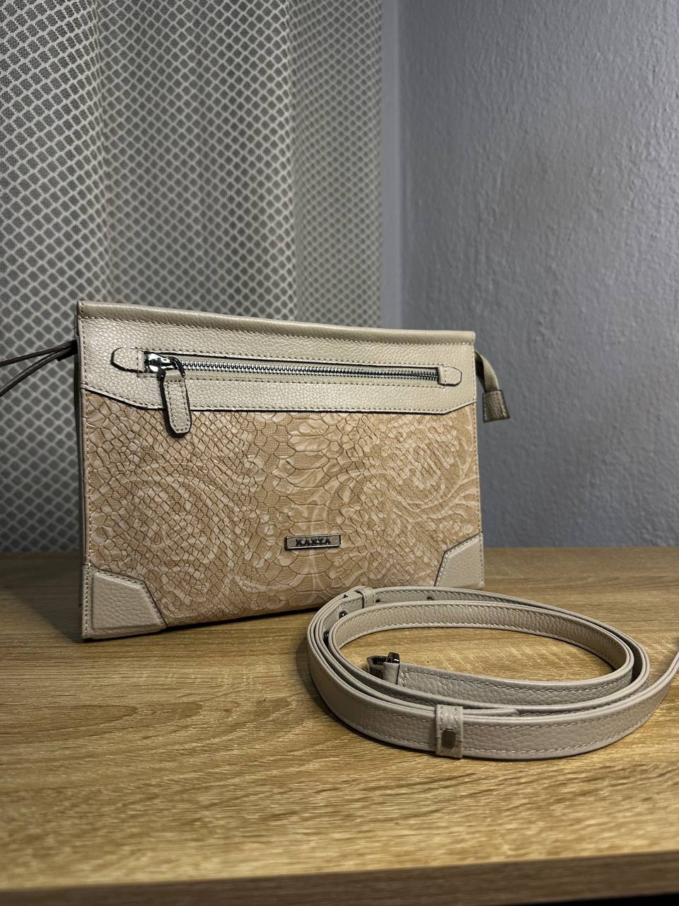 Elegant leather bag "Lace"
