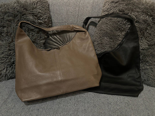 Large Genuine Leather Shopper Bag