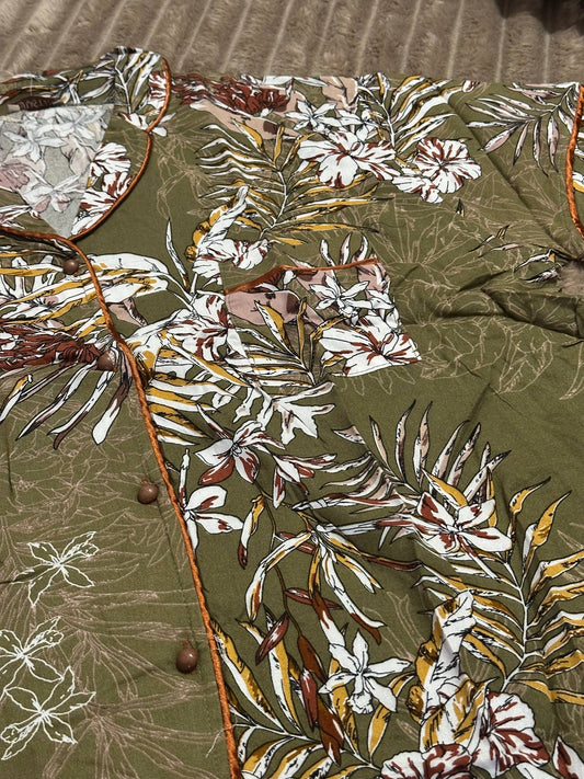 Women’s Staple Pajama Set  – Long Pants and Button-Up Shirt