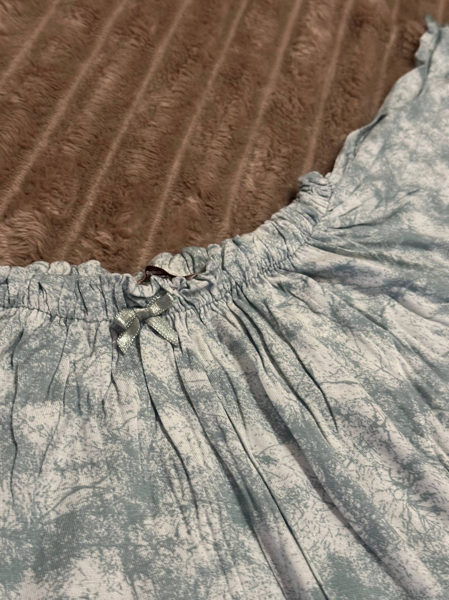 Women’s viscose pajama set with off-shoulder top – soft homewear, summer sleepwear, comfy lounge set