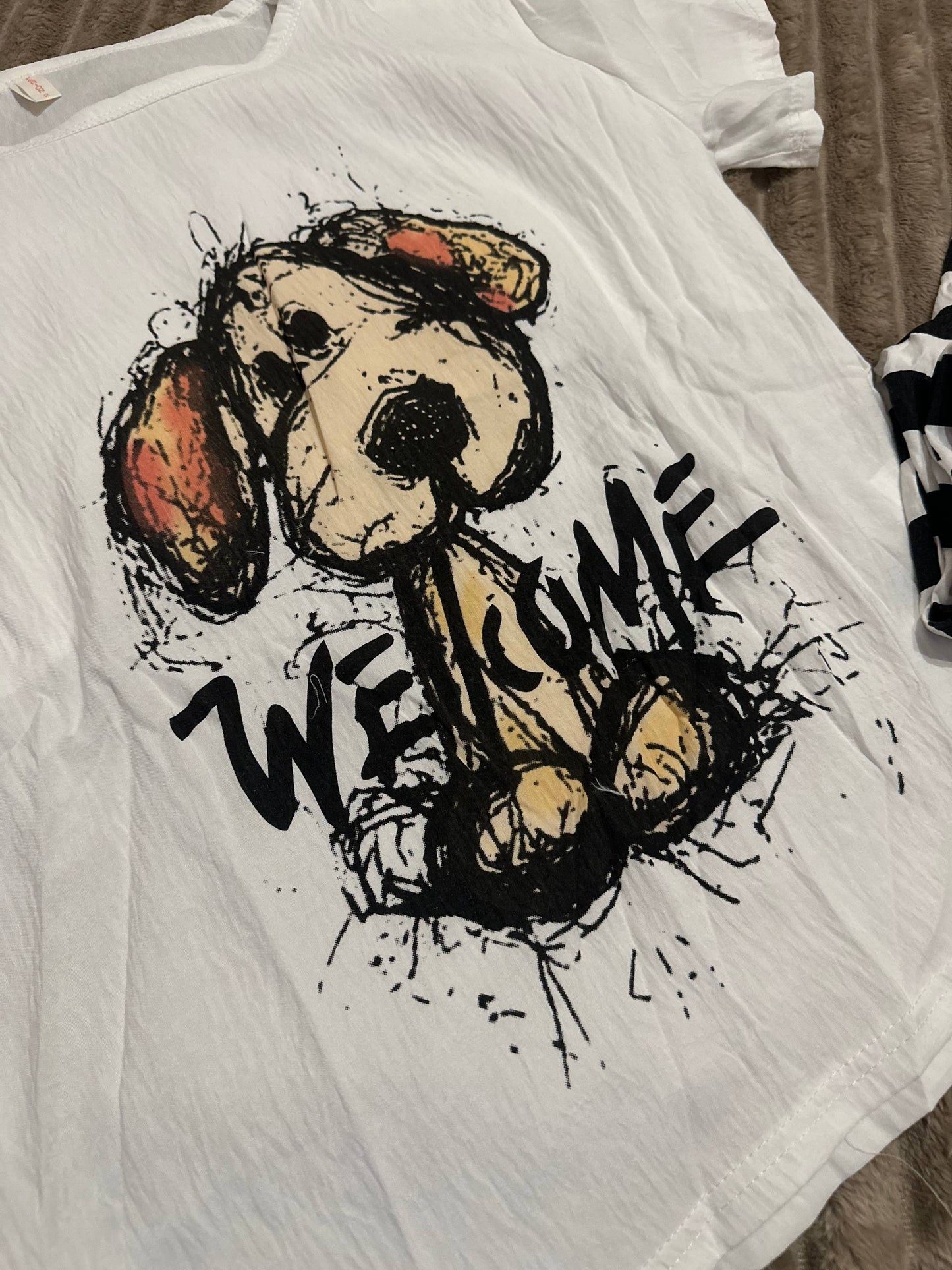 Women’s pajama set with dog print – white & black Cloud Cotton homewear